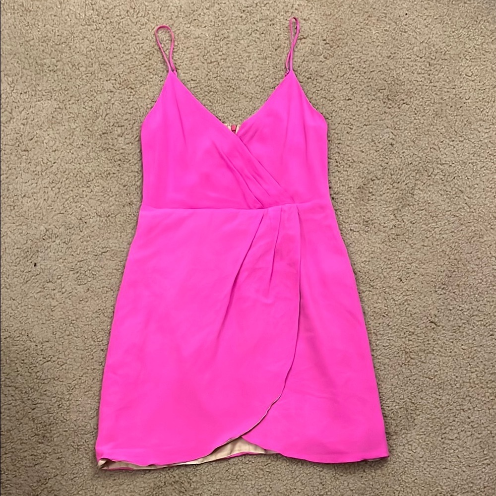 Lavender Brown Hot Pink Mini Dress